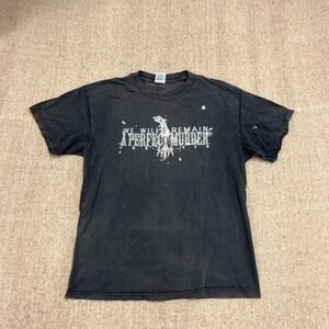 Vintage A Perfect Murder Shirt Mens Large Black 2000s Hardcore Metal
